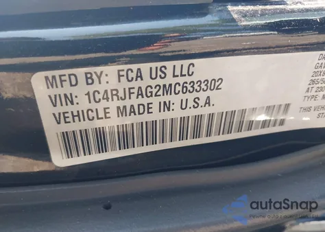 2021 Jeep Grand Cherokee Laredo X 4X4 from USA, damaged, VIN 1C4RJFAG2MC633302